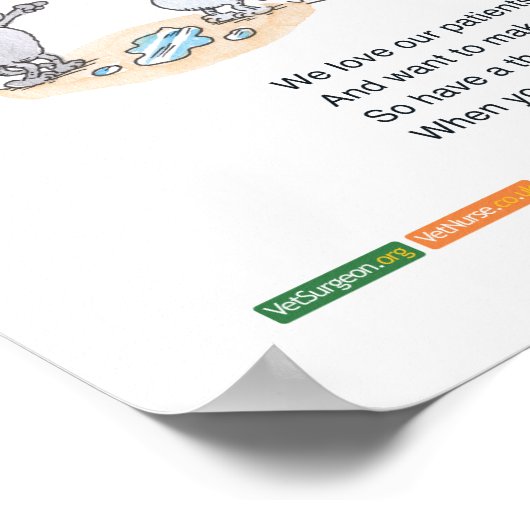 待合室のエチケット – A2 ポスター (角)