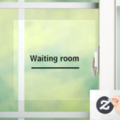 待合室の接着剤がオフィスの窓を閉める ウィンドウサイン (ホーム)