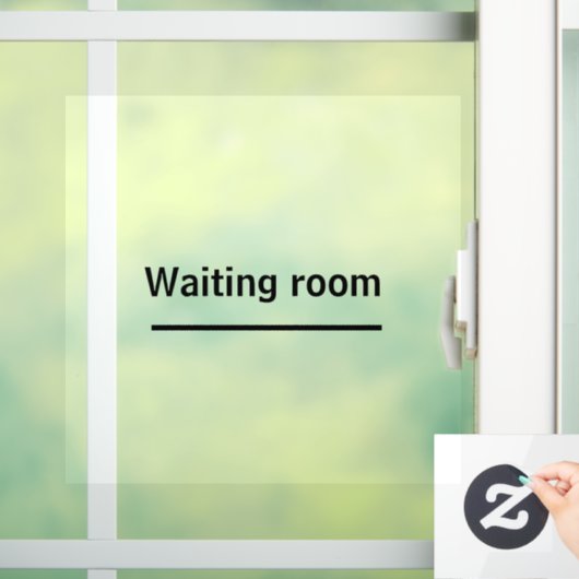 待合室の接着剤がオフィスの窓を閉める ウィンドウサイン (ホーム)