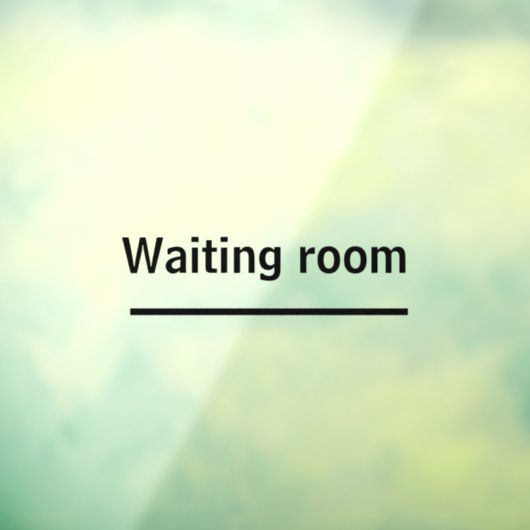 待合室の接着剤がオフィスの窓を閉める ウィンドウサイン (シート3)