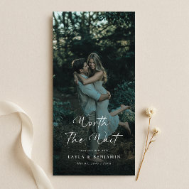 待望のウェディング | 延期された結婚式のエレガントな写真 セーブザデート