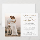 待望の結婚式招待状 招待状 (正面/裏面)