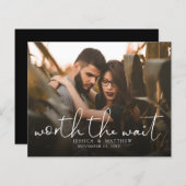 待機のフォトスクリプト結婚に相当する予算モダン (正面/裏面)