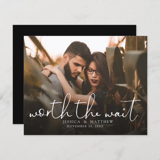 待機のフォトスクリプト結婚に相当する予算モダン (正面/裏面)