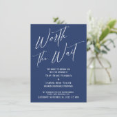 待機の延期のカードに値結婚する海軍 招待状 (スタンド正面)