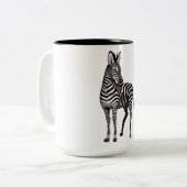 待機中のゼブラマグ ツートーンマグカップ (正面左)