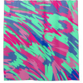 待機中の春抽象芸術プリント シャワーカーテン (正面)