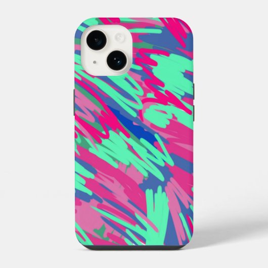 待機中の春抽象芸術プリント iPhoneケース (裏面)