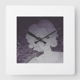 待機中 スクエア壁時計