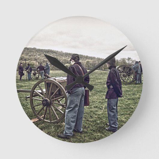 待機中 ラウンド壁時計 (正面)