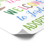 待機養子縁組パーティー歓迎サイン ポスター (角)