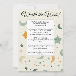 待機養子縁組ベビーシャワー招待状 招待状