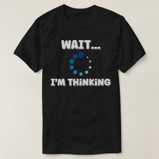 待機Imのバッ考えファリング処理のロードアイコン Tシャツ (デザイン正面)