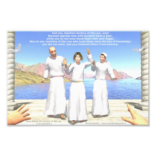 律法の医者先生の中のイエス フォトプリント            (正面)