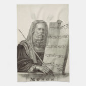 律法の板を持つ預言者モーセ キッチンタオル (縦)