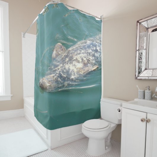 後おもしろいろシャワーカーテンに浮かぶシール シャワーカーテン (インサイチュ)