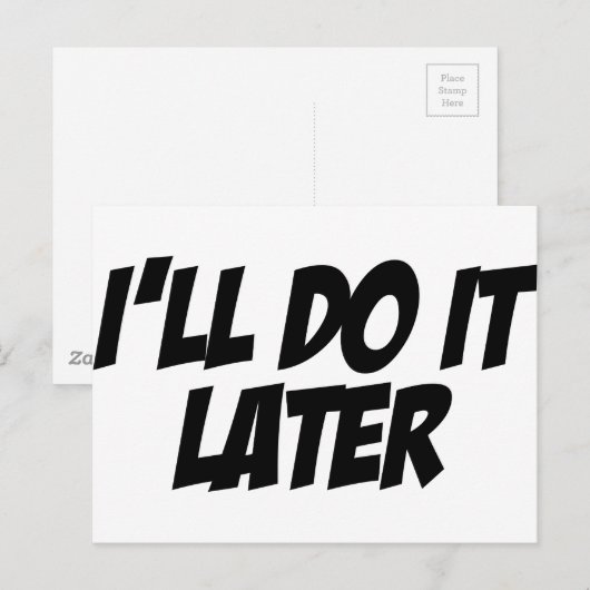 後でやる ポストカード (正面/裏面)