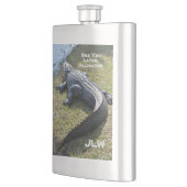 後でアリゲーターとイニシャルEverglades フラスク (左)