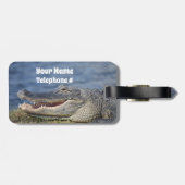 後でアリゲーターフォトを参照 ラゲッジタグ (裏面横)