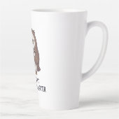 後でコーヒーが必要になるかも - 笑えるフクロウのユーモア カフェラテマグ (右)