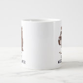 後でコーヒーが必要になるかも - 笑えるフクロウのユーモア ジャンボコーヒーマグカップ (正面)