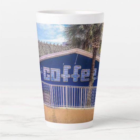 後でコーヒーを飲む カフェラテマグ (正面)