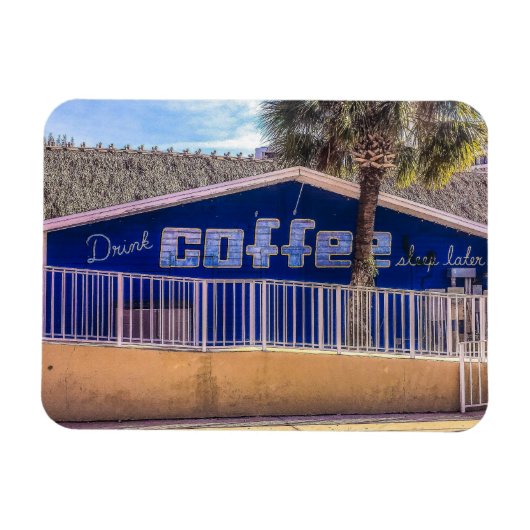 後でコーヒーを飲む マグネット (横)