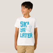 後でスキーしよう - スキーヤー おもしろ ギフト Tシャツ (正面フル)