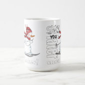 後でスキーだスノーフレーク! コーヒーマグカップ (中央)