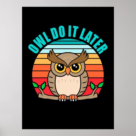 後でフクロウが行う ポスター (正面)