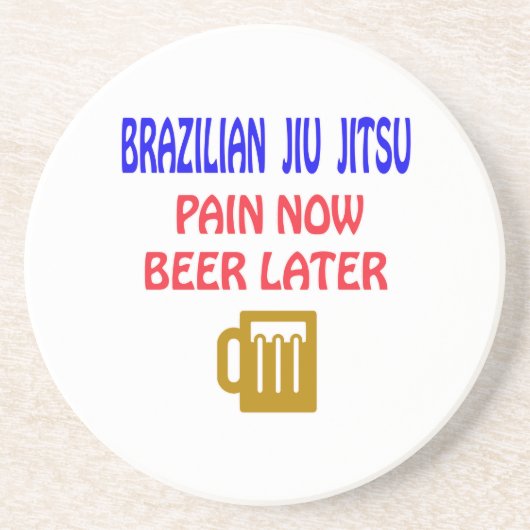 後で今ブラジル人のJiu Jitsuの苦痛ビール コースター (正面)