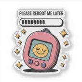 後で再起動する – Y2K美学ステッカー シール (正面)