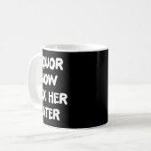 後で彼女を舐めながら酒を飲む、楽しい独身パーティ コーヒーマグカップ (正面左)