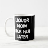 後で彼女を舐めながら酒を飲む、楽しい独身パーティ コーヒーマグカップ (左)