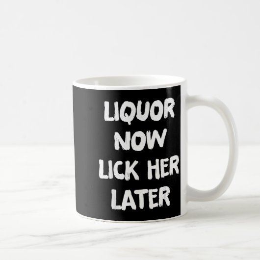 後で彼女を舐めながら酒を飲む、楽しい独身パーティ コーヒーマグカップ (右)