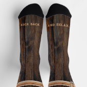 後で木のトーン素朴ブラウンとタンを修正 ソックス (上部)