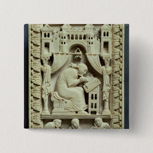 後で筆記者とのSt Gregoryの執筆 缶バッジ (正面)