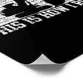 後で表示する掘削機建築作業者ギフト ポスター (角)