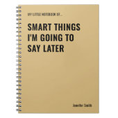 後で頭が切れる言うことについて ノートブック (正面)