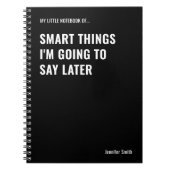 後で頭が切れる言うことについて ノートブック (正面)