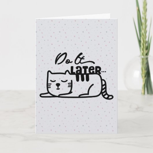後でCat Greeting Cardを実行する カード (正面)