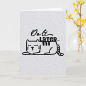 後でCat Greeting Cardを実行する カード (黄色い花)
