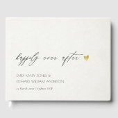 後にシンプルも楽しげにエレガントクラフトタイポグラフィ ゲストブック (正面)