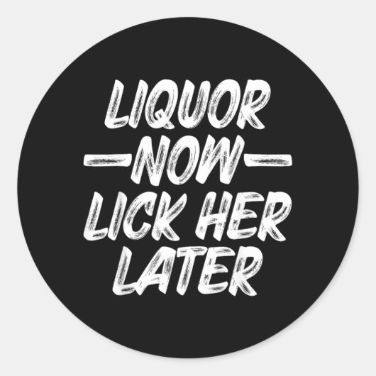 後に彼女を舐めるバチェラー・パーティー 楽しい飲酒 ラウンドシール (正面)