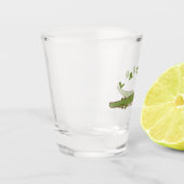 後のアリゲーターショットグラス – おもしろい送別デザイン ショットグラス (左)