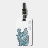 後のアリゲーター ラゲッジタグ (正面縦)