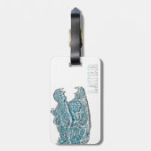 後のアリゲーター ラゲッジタグ (裏面縦)