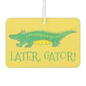 後のゲーターグリーンイエローアリゲータークロコダイル カーエアーフレッシュナー (正面)