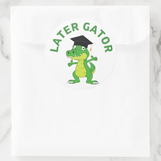 後のゲーター卒業ステッおもしろいカー ラウンドシール (バッグ)