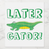 後のゲーター行遠くにくパーティー好意ワニCroc ワインラベル (シングルラベル)